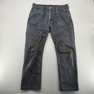 Paddocks Vintage Black Straight Leg Jeans 501 Cut Faded Acid Wash Grunge 90s Y2K